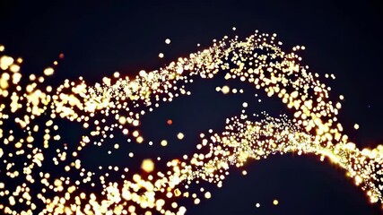 Wall Mural - glittering particle wave: dynamic flow of luminous sparks in motion