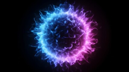 Wall Mural - Glowing cosmic sphere, energy burst, dark background, digital art, website banner