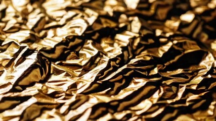 Wall Mural - dramatic light across textured metallic surface highlighting dynamic wrinkles