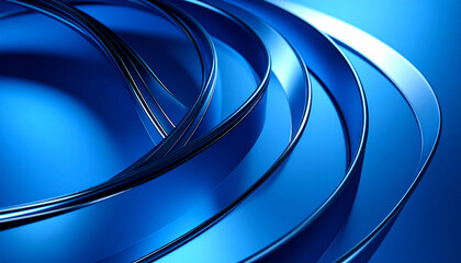 Wall Mural - abstract metallic blue background 3d rendering 3d illustration
