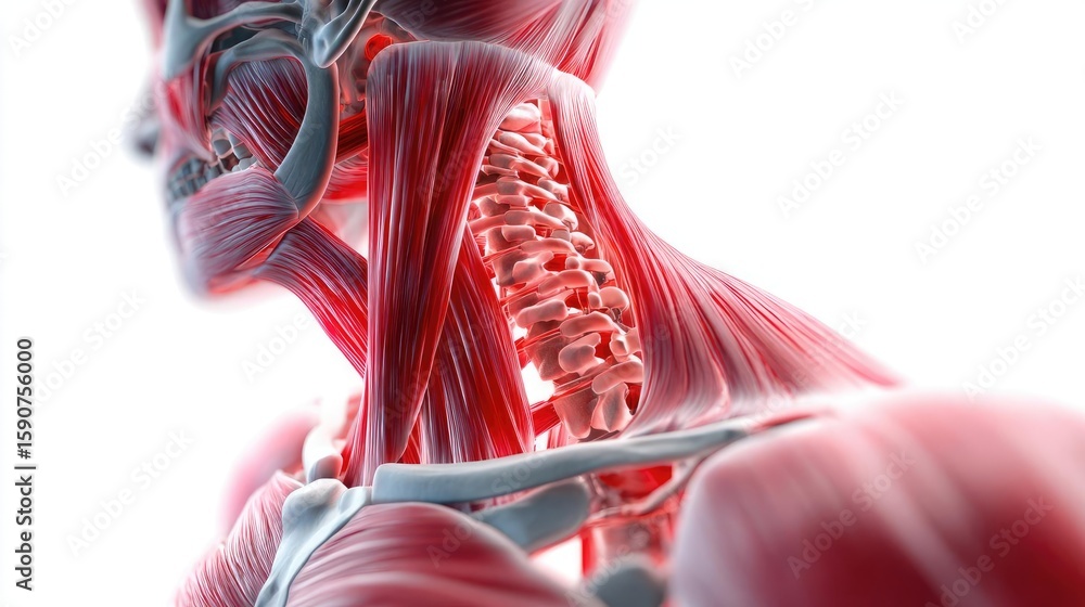 Muscle imbalance with joint stiffness concept. Detailed view of human ...