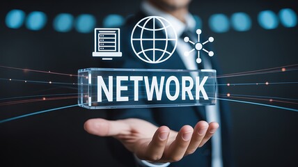 Digital network connection concept technology data
