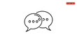 © Heri - Minimalist Chat Bubble Vector Icon with Black Outline for Communication Design