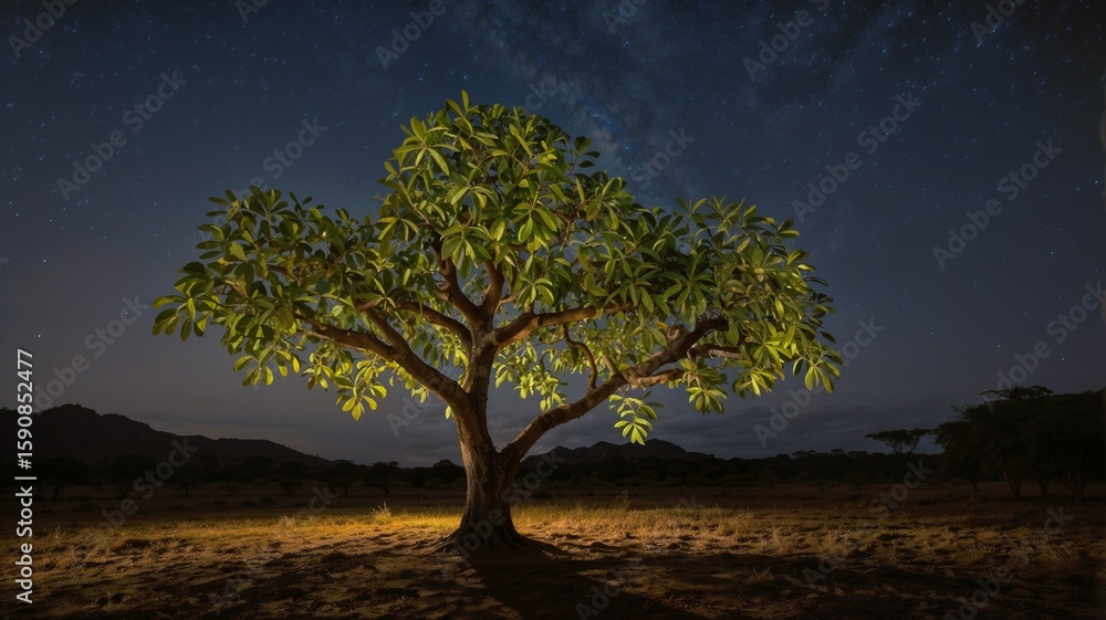 Long exposure captures the Haldu tree's (Haldinia cordifolia) ethereal ...