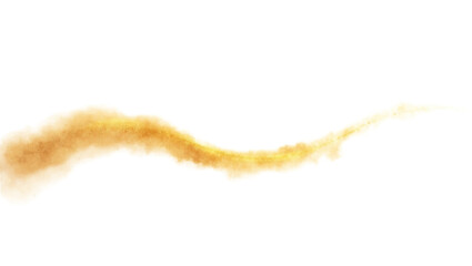 Wall Mural - Abstract golden wave element with isolated transparent space for creative design projects