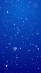 Sticker - animation of snow falling on blue background