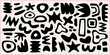 © Rawpixel.com - Abstract black shapes in various forms and patterns. Geometric and organic shapes, bold black designs. Repeated abstract shapes and patterns in black. Black and white vector set.