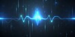 © grafixcareer - A bright blue waveform pulses with energy in a digital space.