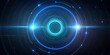 © grafixcareer - A futuristic blue circular interface with glowing lines and data streams.