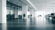 © Suroto - Abstract blurred background of a modern office space with tiled floor and plants