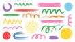 © Mst - Colorful Brush Strokes and Scribbles on White Background Illustration