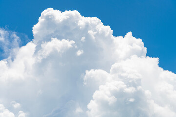 Wall Mural - Cloudy atmospheric backdrop. Morning sky with cloud. Sky and cloud formation. Weather cloudscape. Sky filled with cloud. Overcast scene. Cloudy sky view. Cloud drifting. Calm atmosphere