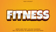 © hyperbleh - Fitness text effect template in 3d design