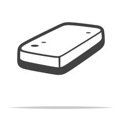 Wall Mural - whiteboard eraser outline icon transparent vector isolated