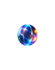 Wall Mural - shiny blue circle, abstract colorful bubbles illustration, isolated on white background