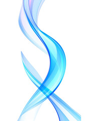 Wall Mural - abstract colorful smoke waves in a rainbow pattern create a smooth, flowing art design on a white ba