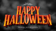 © DzakiraStudio - Editable happy halloween 3d text effect, Halloween text effect template