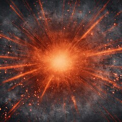 Wall Mural - Abstract Explosion Graphic Design With Orange And Red Rays