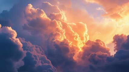 Wall Mural - a plane soars through a cloudy sky as the sun sets behind, great for travel or adventure themes