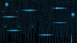 © Emma - Technology binary blue code on black background, digital binary data and secure data concept