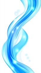 Canvas Print - abstract vector swirling flow with blue smoke shape against a minimalist background design