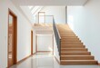 © Chavankorn - Sleek, modern staircase ascends to attic access in a bright hallway,  simple,  safe stairs
