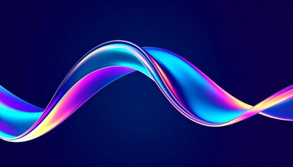 Wall Mural - abstract blue background with dynamic liquid wave design with flowing lines and modern digital art c