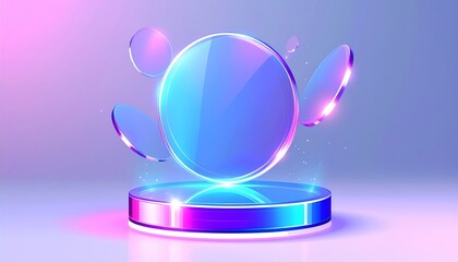 Beautiful rainbow product display stand
