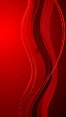 Canvas Print - vibrant red swirls and curves with gradient colors, dynamic motion art for modern wallpaper design