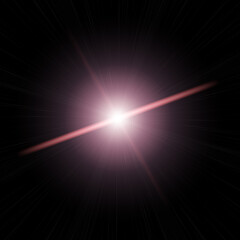 A cosmic burst of light like a star being born representing hope and new beginnings in the darkest space with a central