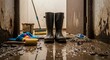 © IDEACENA - Muddy Boots, Cleaning Supplies and Dirty Floor