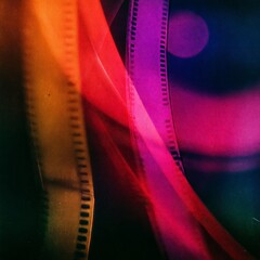 Wall Mural - Abstract Filmstrip Art With Vibrant Colors