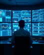 © Arum - Person monitoring multiple data screens