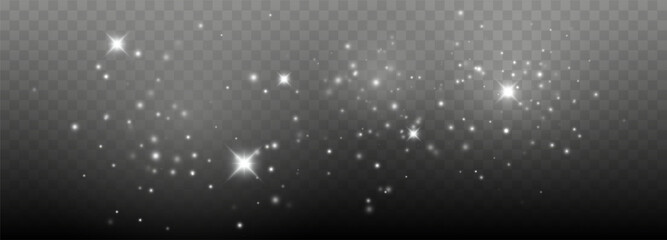 Wall Mural - glowing light effect with many glitter particles with transparency. vector starry cloud with dust. m