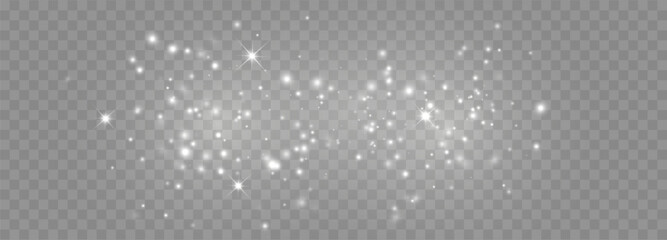 Wall Mural - glowing light effect with many glitter particles with transparency. vector starry cloud with dust. m