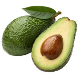 Fresh avocado isolated on a white background. png