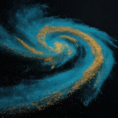 Wall Mural - abstract spiral galaxy glitter design