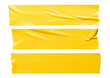 © Pankaj Kumar - Bright yellow paper ribbon or tape strip with torn rough edges isolated on transparent background