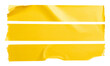 © Pankaj Kumar - Bright yellow paper ribbon or tape strip with torn rough edges isolated on transparent background