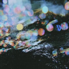 Wall Mural - Abstract Colorful Bokeh Background With Iridescent Light Effects