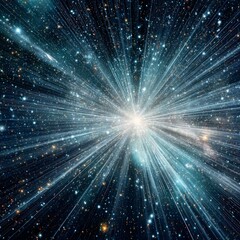 Wall Mural - Cosmic Explosion In Space With Radiating Light