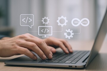 modern software development team working on code automation and deployment processes.