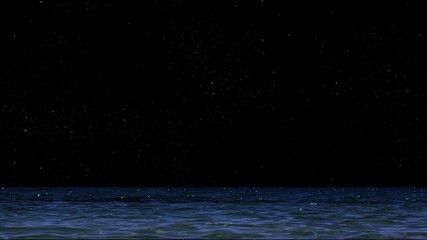 Wall Mural - a a movement of stars in the night sky with the view of mountains.