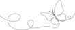 © Christian Horz - continuous single line drawing of a butterfly, line art vector illustration
