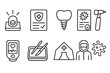 © BlaBla Car - Healthcare and dental line icon set. medical, virus, clinic, outline collection