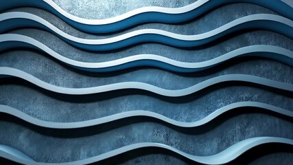 Elegant 3D Wave Pattern Background in Blue Tones for Modern and Artistic Designs