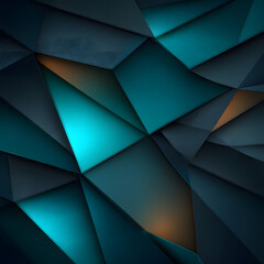 Wall Mural - a dark teal geometric background featuring sharp angles and overlapping polygons, creating a dynamic