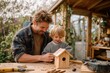 © Peace - working on a birdhouse together