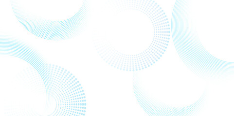 Wall Mural - 3white and blue abstract background with geometric circle shapes. abstract geometric background vect