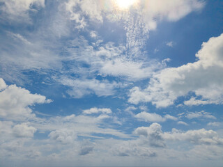 Wall Mural - Sky filled with cloud. Overcast scene. Cloudy sky view. Cloud drifting. Cloudy atmospheric backdrop. Morning sky with cloud. Sky and cloud formation. Weather cloudscape